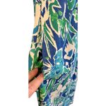 Vintage Gay Boyer Blue and Green Floral Pocketed Skirt, Size 14 Photo 1