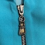 Alberto Makali Vintage New York Turquoise Striped Zipper Sleeveless Blouse Vest Photo 7