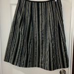 Trevan Black/Cream/Grey Textured Stripe Aline Skirt 10 Photo 8