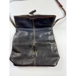 Dooney & Bourke Dooney Bourke‎ Leather Crossbody Bag Flap Top Black Designer Purse Photo 5