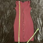 Minette Rose Colored Zipper Sleeveless Bodycon Mini Dress Size Medium Photo 8