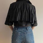 Black Cropped Leather Jacket Size 8 Photo 1