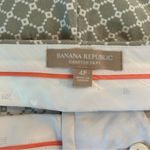 Banana Republic  Hampton Pant Women 4P Gray White Geometric Print Crop Dress Pant Photo 4