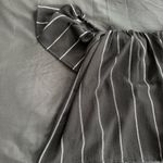 American Threads Black and White Stripe Off the Shoulder Top Photo 1