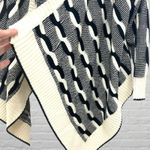 Cottagecore Braided Knit Cardigan Draped Open Front Black Ivory OS Boho Chic Size undefined Photo 11