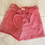Loft High Waisted pink Tie Shorts Photo 0