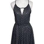 Bar III Black Metallic Shine Lace V neck Sleeveless Bodycon Dress Size Small Photo 0