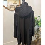 Liverpool Jeans Company Womens Black Quilted Hooded Long Trench Coat Jacket Size 1X Photo 4