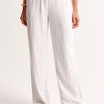 Abercrombie & Fitch White Striped Pants Photo 0