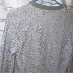 ZARA  Women’s Light Blue Lace Cropped‎ Zip Up Jacket Size Medium Photo 9