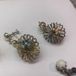 Dress Up Lot Of 5 Costume Earrings Vintage Clip On Clip-on Screw On Dangle Mix Photo 2