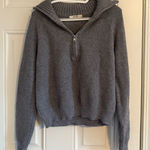 Vivilli Grey Quarter Zip Sweater Gray Photo 0