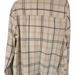 Jachs Girlfriend  White Brown and Tan Plaid Shirt NWOT Photo 1