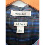 LL Bean Wrinkle Free Plaid Long Sleeve Button Down Shirt Women L Blue Green Red Size L Photo 2