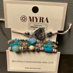 NWT Myra Bag Multicolor Beaded Bracelet Set Blue Photo 0
