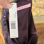 Gianni Bini  Molly Skirt 100% Silk Violet Velvet Trim Mini Pleated Size 8. NEW Photo 4