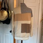 Magaschoni  100% cashmere colorblock beige mockneck Photo 7