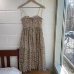 Alice + Olivia NWT  Embellished Lace Midi Alma Sequin Gold Dress Scallop Cocktail Photo 12