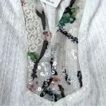 Anthropologie NWT  “Tiny” Ivory Crochet Knit Embellished Sleeveless Tiered Top Photo 7