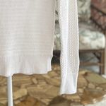 Tahari  Sweater Crewneck Open Knit White Long Sleeve XS Preppy Classic Casual Photo 12