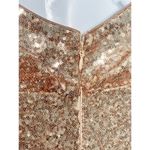 Lulus Lulu’s‎ My Muse Rose Gold Sequin Maxi Dress Gown Criss Cross Back Sleeveless XS Photo 9