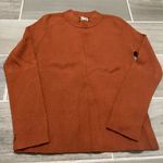 Movint New York mock neck rust colored knit long sleeve top size large Orange Photo 0