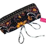 Xhilaration NEW Black Bohemian Floral Style Bikini Top Paisley Design Women’s Size Large Fit Photo 0
