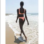 Urban Outfitters Orange White Thong Cheeky Striped Bikini Bottom Womens Large Photo 6