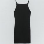 ZARA •  knit square neck mini dress black small Photo 2