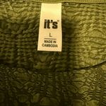 it’s Olive Green Fitted Cropped Long Sleeve Shirt Size L Photo 3