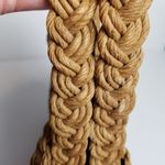 BOHEMIAN RAFFIA HANDMADE STYLE WOVEN HANDBAG Red Photo 2