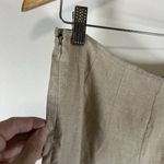 RICHARD MALCOLM Pants Womens Size 12 Beige 100% Irish Linen Wide Leg Lightweight Tan Photo 9