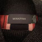 MINKPINK orange pink black sparkly sweater women’s size large Photo 4