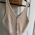 Sincerely Jules Beige Knit Button Photo 0