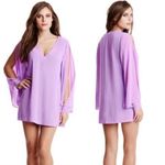 Marciano New!  by Guess Soft Lavender‎ Split Sleeve Chiffon mini Dress/ top, S Photo 1