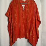Michael Kors  Orange and Gold Swimsuit Coverup Kaftan Photo 1