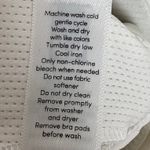 Athleta  Zone Bra White Powervita Fabric Strappy Back Removable Cups Size Medium Photo 6