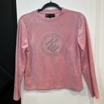 Rocawear Y2K  Pink Velour Rhinestone Longsleeve Shirt Top Size Medium Photo 0