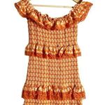 Tularosa Revolve Teri Knit Lace Off The Shoulder Mini Dress Orange Size M Photo 0