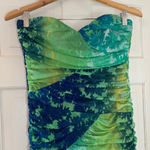 Arden B . Watercolor Strapless dress Photo 1