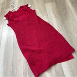 Anthropologie  Textured Dress NWT ruffle trim mini pink (small) party bright Photo 4