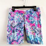 Lilly Pulitzer Shorts The 10” Chipper Shorts in Multi Fantasy Garden Sz 0 GUC Photo 3