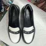 Reformation  Agathea Chunky Loafer Black & White Patent Upper Lugg Sole Sz 7.5 Photo 4