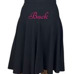 CHELSEA & THEODORE black knit skirt w/rhinestone and pearl buttons. Medium. EUC Photo 8