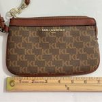 Karl Lagerfeld NWT Karl‎ Lagerfeld Monogram Leather Wristlet Mini Bag Wallet Photo 8