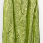 AFRM Radish Dress in Lime Green Snake Jacquard Midi Halter Front Cutout Slip NWT Photo 10