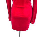 Yumi Kim Tie Me Over Red Velvet Dress Long Sleeve Wrap Tie Size Large Photo 9