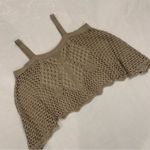 Taylor & Sage COPY -  Juniors' Cold Shoulder Tan Crochet Top Size Small Photo 7