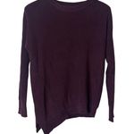 Athleta  Rest Day Asymmetrical Crewneck Sweater Purple/Plum Photo 0