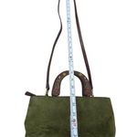 Relic  Green Suede Brown Leather Floral Handle Crossbody Bag SKU 7056 Photo 4
